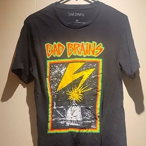 Bad Brains Distressed Capitol Black Shirt Sz Medium
